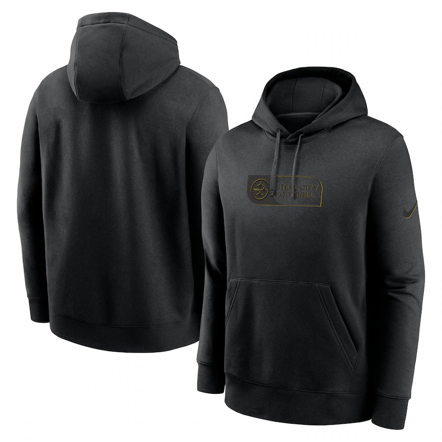 Men pittsburgh steelers black style 4 2024 NFL hoodie